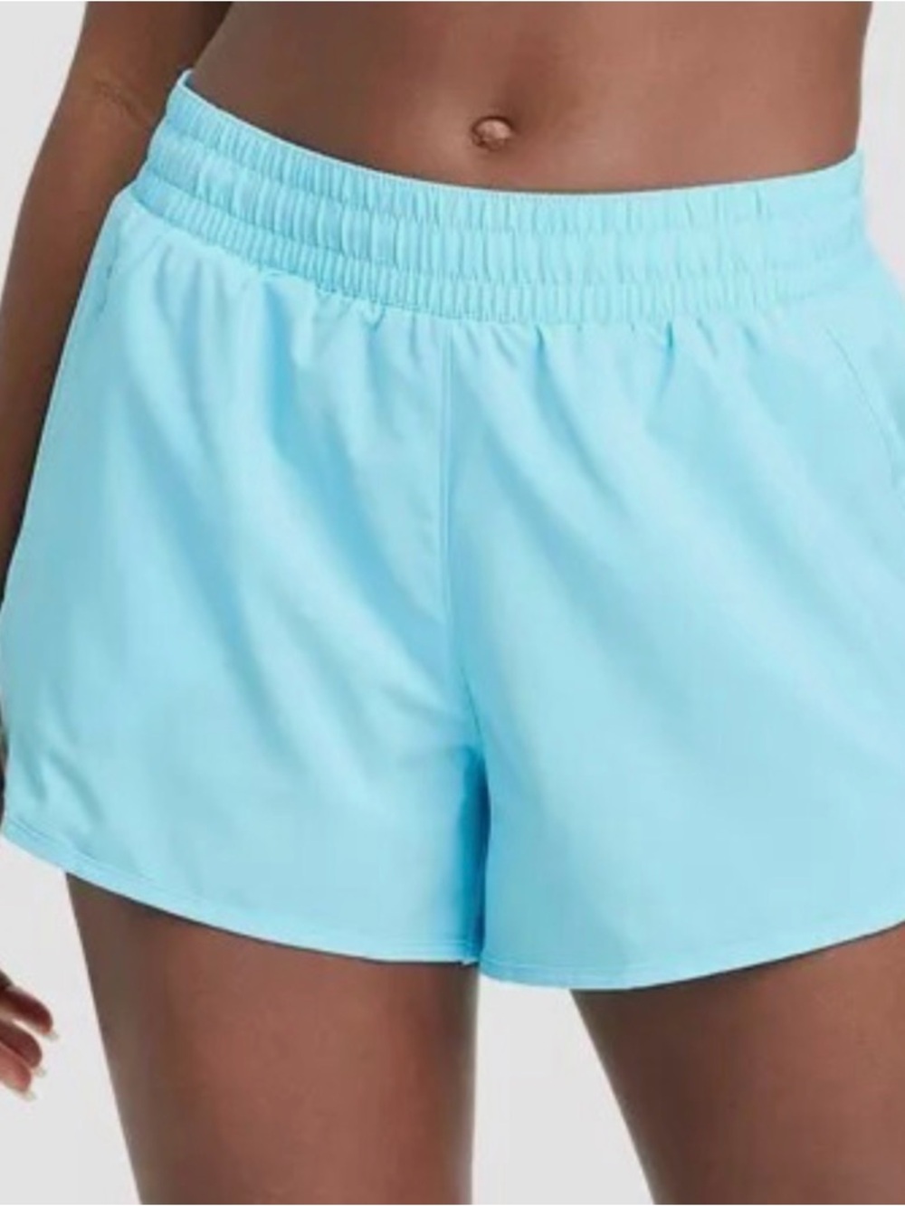 All in motion Women’s 3” mis rise run shorts Light Blue